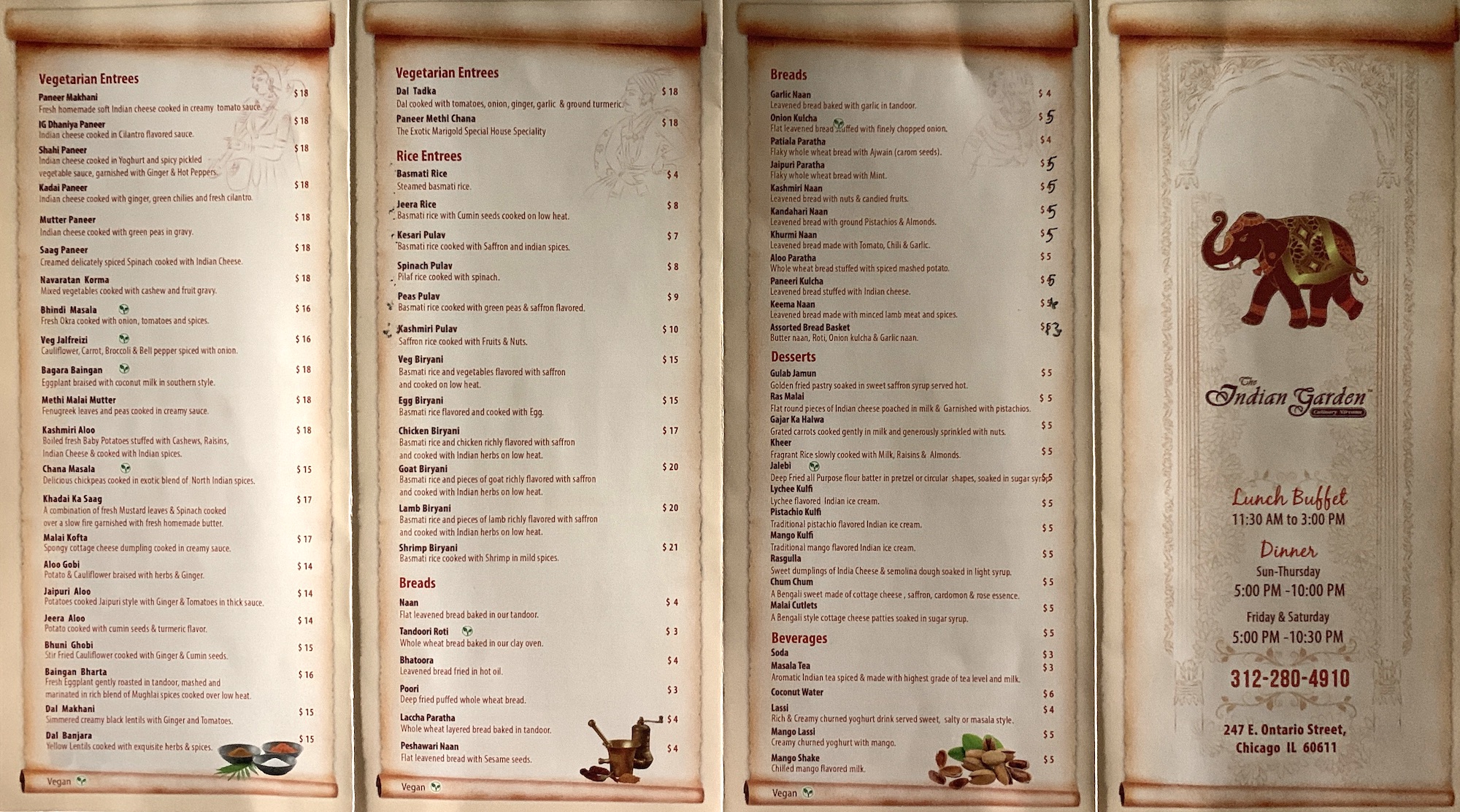 Indian Garden Chicago Menu Minors Garden Center